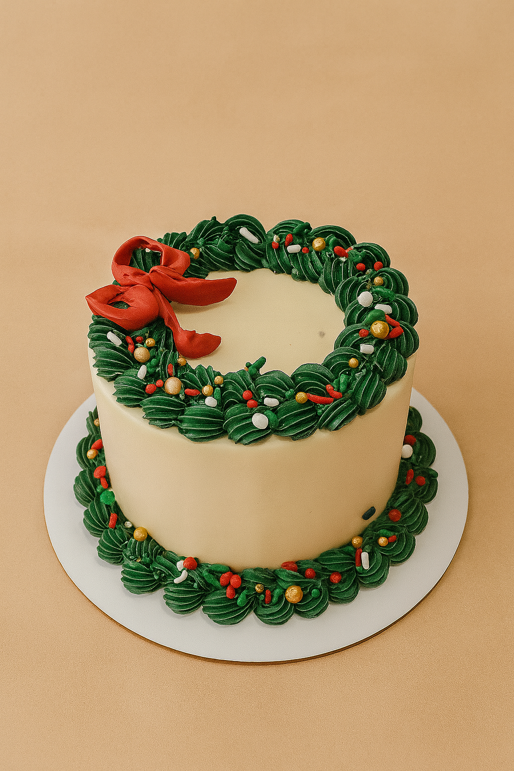 Holiday Celebration Cake 6” – Elegant Christmas Cake | Cindy Múnera Cake Shop