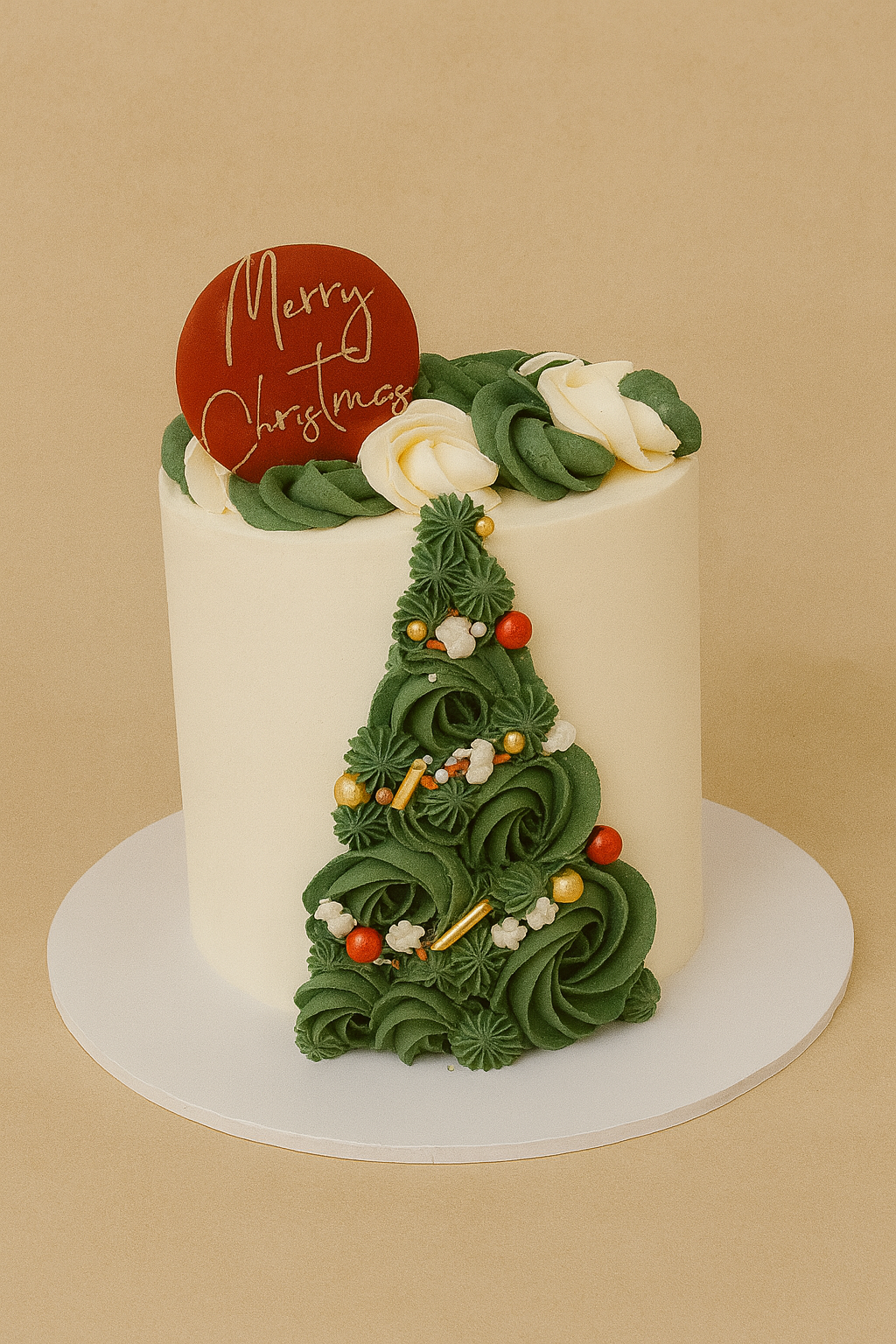 Holiday Celebration Cake 6” – Elegant Christmas Cake | Cindy Múnera Cake Shop